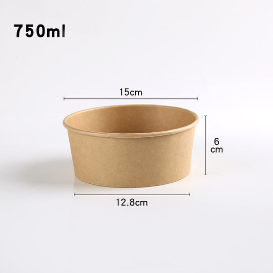 1100ml Kraft Round Salad Containers
