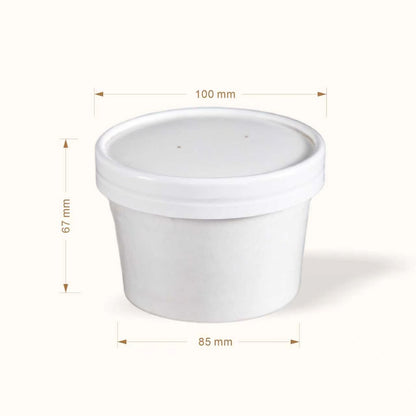 12oz White Round Soup Containers