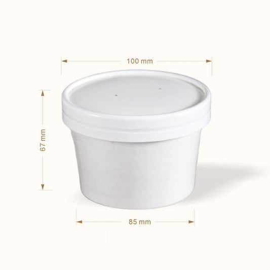 12oz White Round Soup Containers
