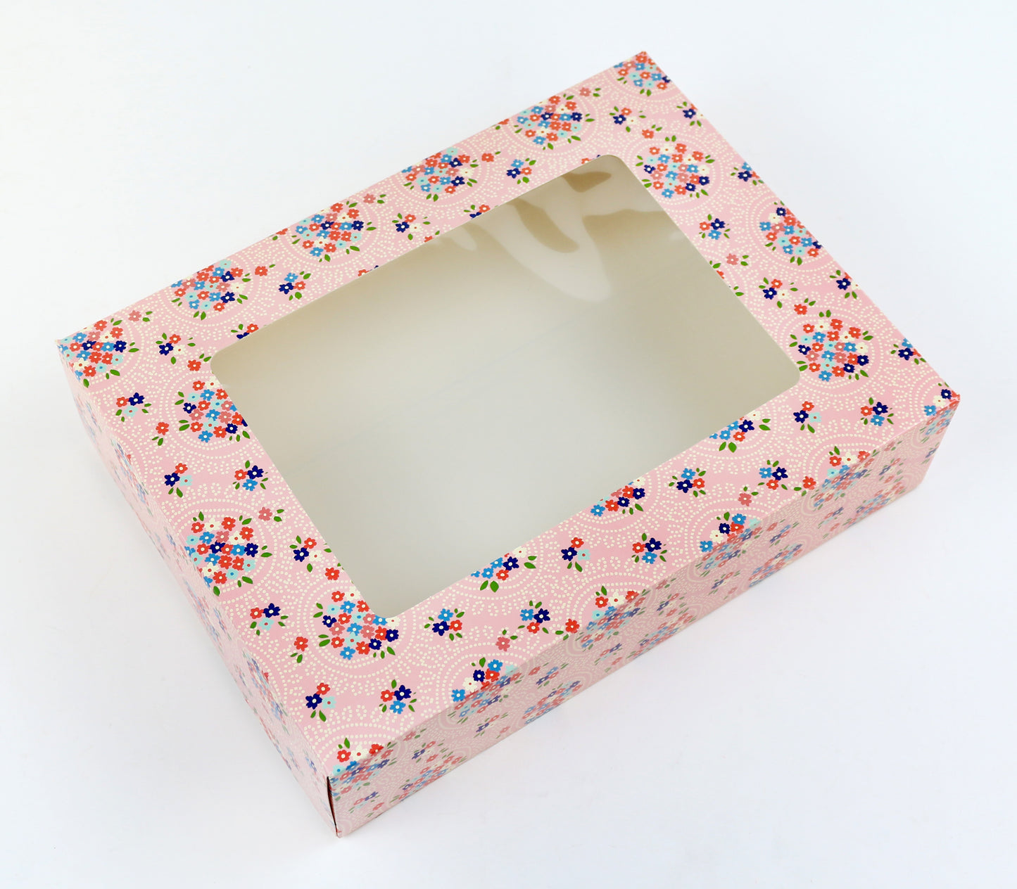 Cluster of Flowers Cookie Box With Window
