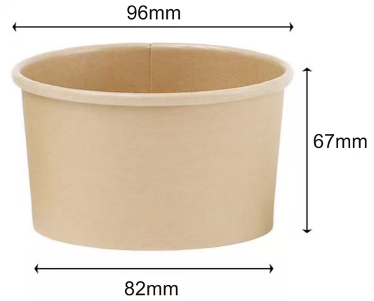 12oz Kraft Soup Containers With Lids