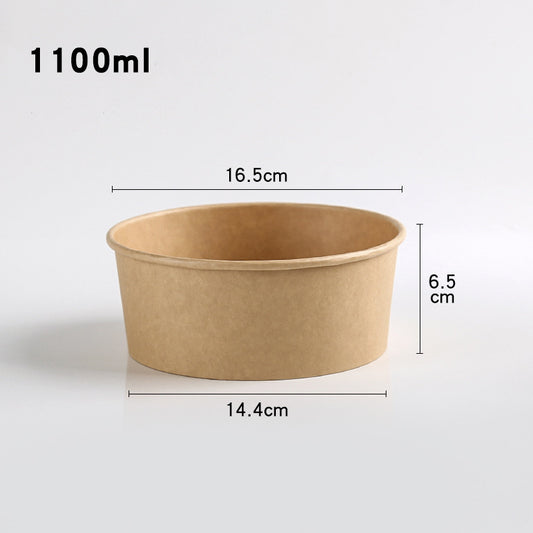 1100ml Kraft Round Salad Containers