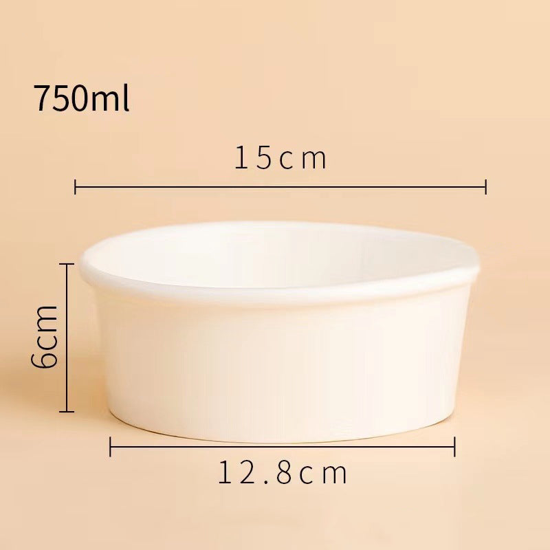 Heavy Duty White & Brown Paper Soup Container 500ml / 750ml / 1000ml / 1300ml