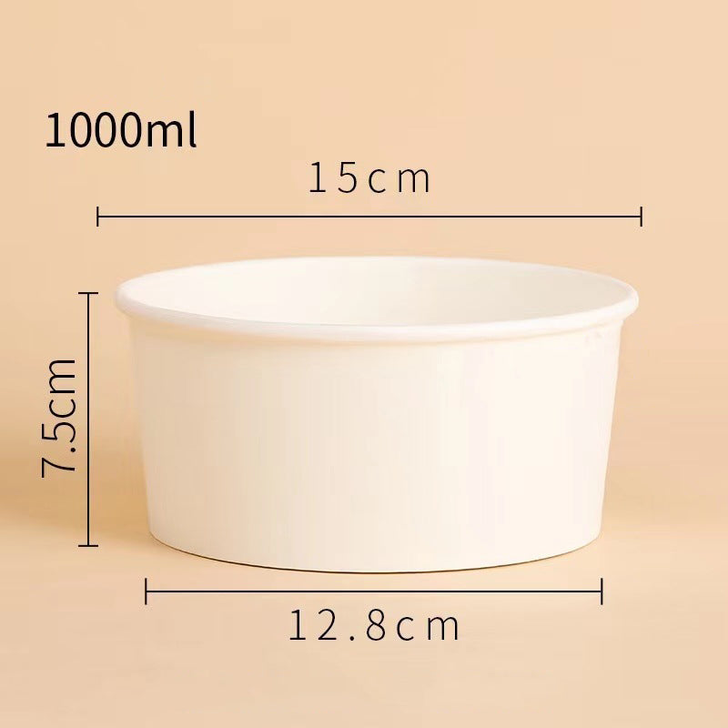 Heavy Duty White & Brown Paper Soup Container 500ml / 750ml / 1000ml / 1300ml