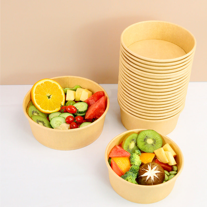 1100ml Kraft Round Salad Containers