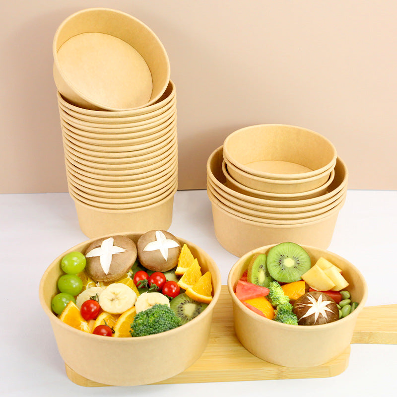 1100ml Kraft Round Salad Containers
