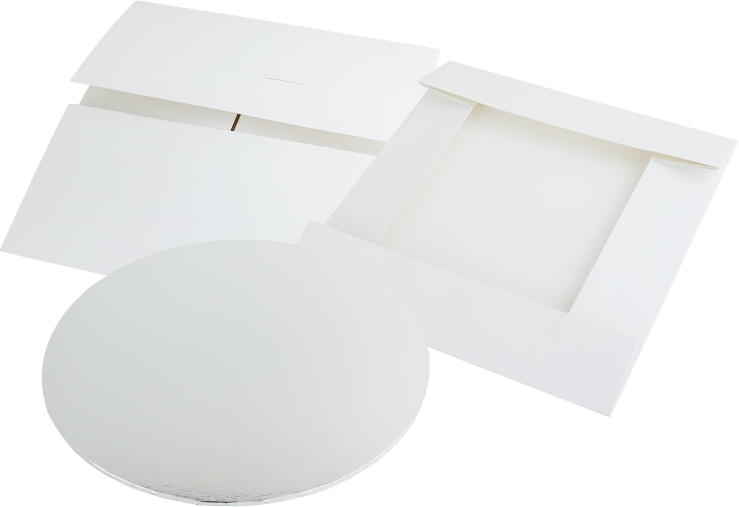 12'' White Cake Boxes + Rigid Cake Board