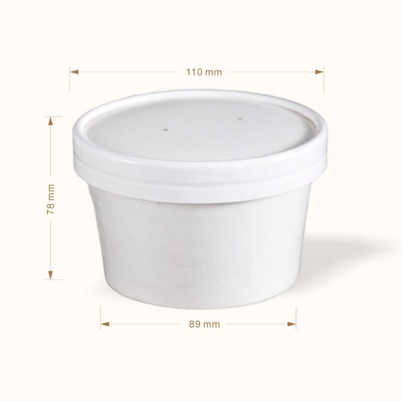 16oz White Round Soup Containers