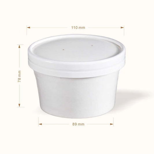 16oz White Round Soup Containers