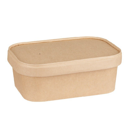 1000ml Kraft Rectangular Salad Containers