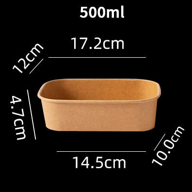 500ml Kraft Rectangular Salad Containers