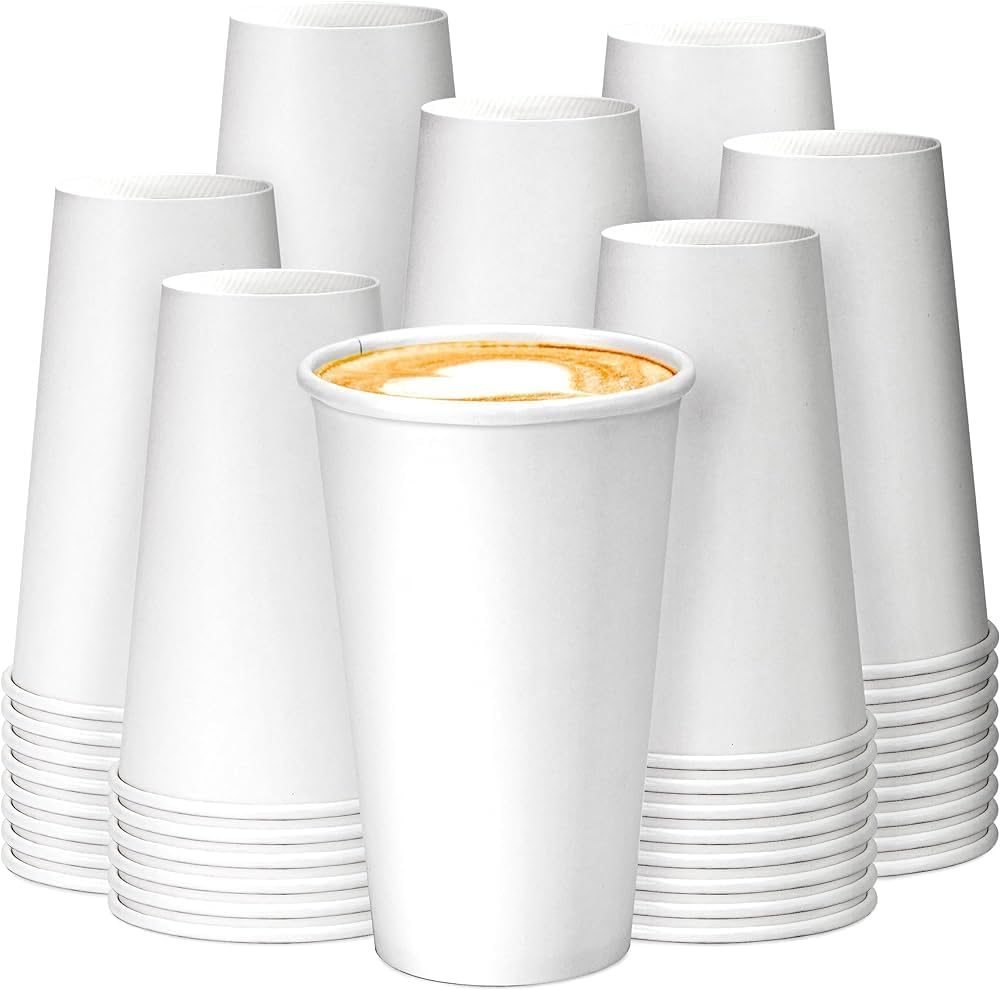 4/8/10/12/16oz Single Wall White Paper Cups