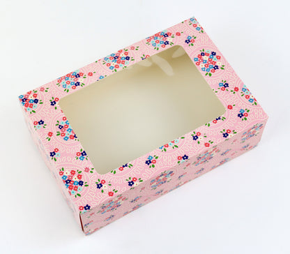 Cluster of Flowers Cookie Box With Window