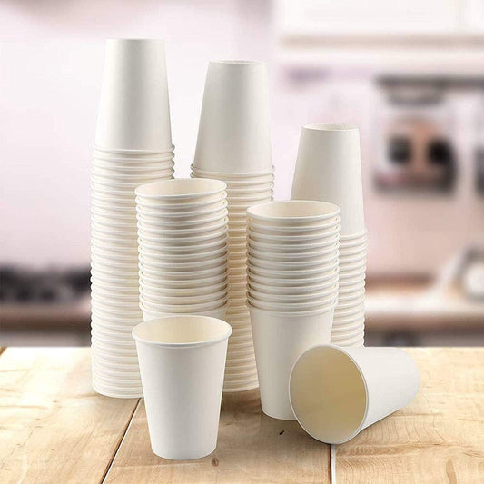 4/8/10/12/16oz Single Wall White Paper Cups