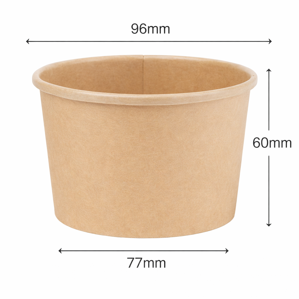 8oz Kraft Soup Containers With Lids