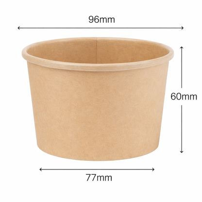 8oz Kraft Soup Containers With Lids