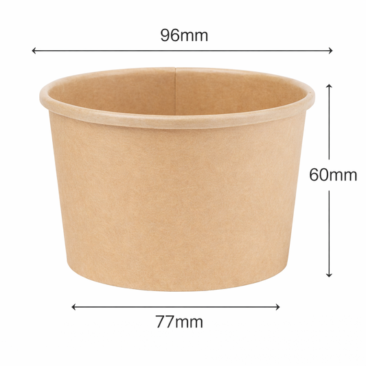 8oz Kraft Soup Containers With Lids