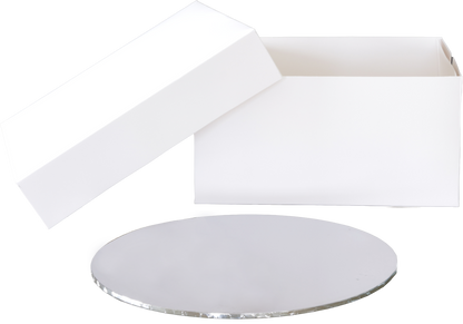 12'' White Cake Boxes + Rigid Cake Board