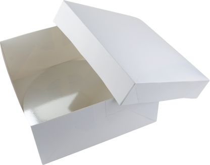 12'' White Cake Boxes + Rigid Cake Board