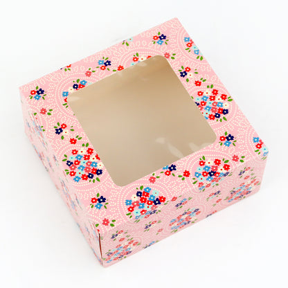 Cluster of Flowers Cookie Box With Window