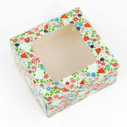 Floral Cookie Box With Window