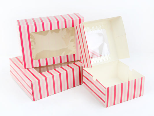 Stripe Cookie Box With Window