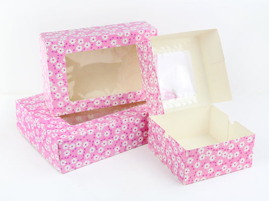Floral Cookie Box With Window