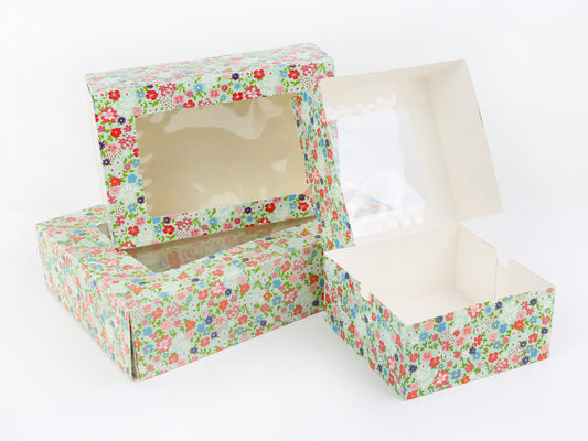 Floral Cookie Box With Window