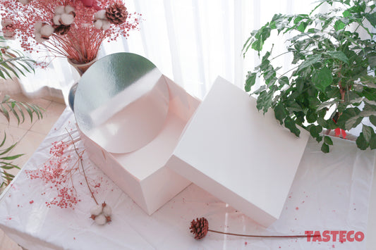 12'' White Cake Boxes + Rigid Cake Board