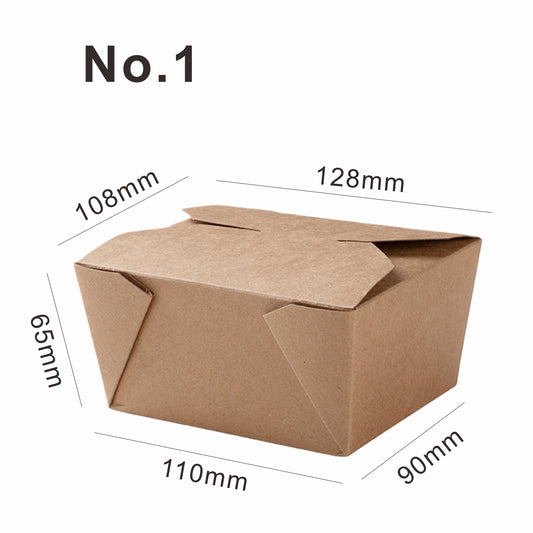 No.1 (26oz) Kraft Takeaway Food Box Leak-Proof Food Containers