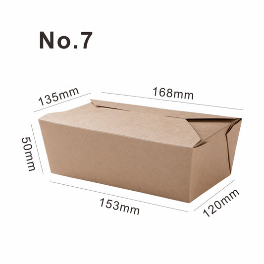 No.7 (36oz) Kraft Takeaway Food Box Leak-Proof Food Containers