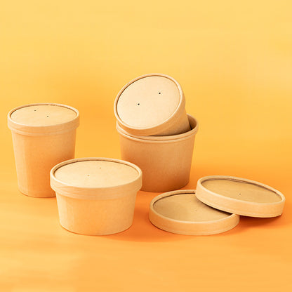 8oz Kraft Soup Containers With Lids