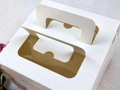 6'' Luxury Windowed Cake Boxes with Handle (2 Designs)