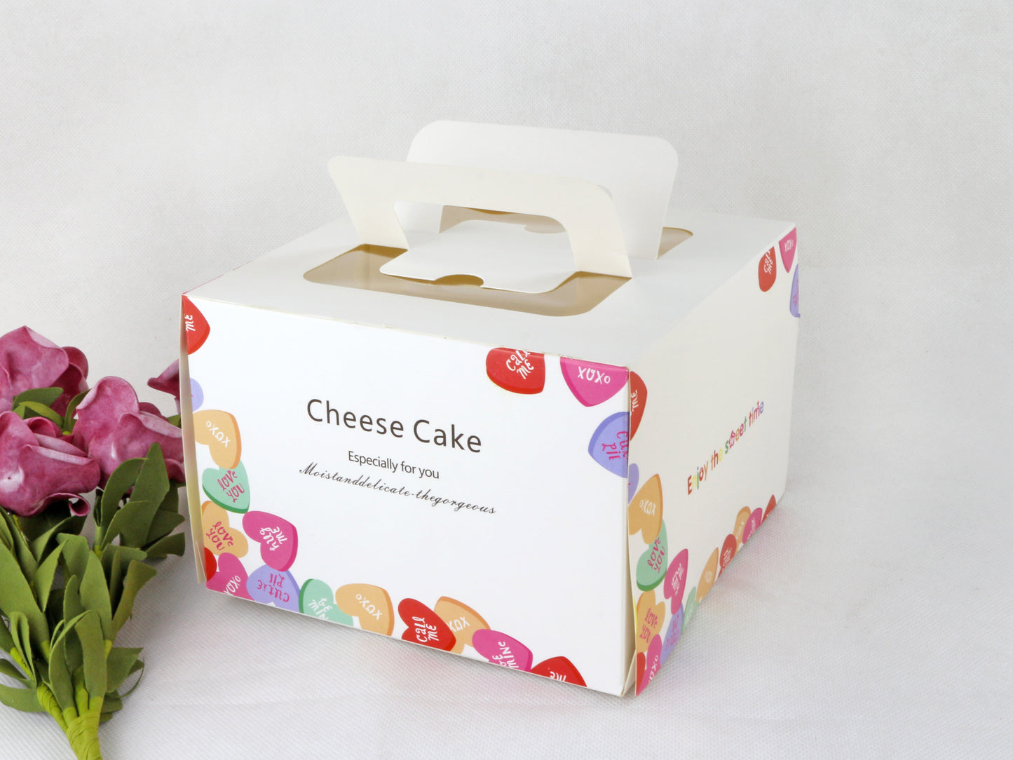 6'' Luxury Windowed Cake Boxes with Handle (2 Designs)